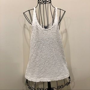 Aerie white knit tank top